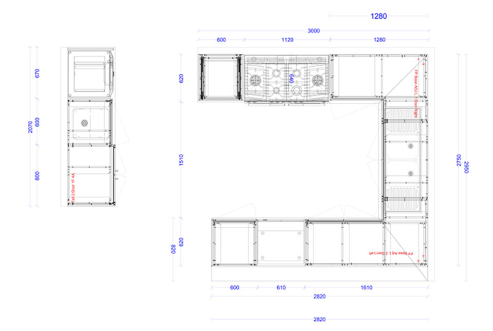 Kitchen-plan-design-drawing – Tailored Flat Packs Direct